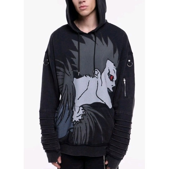 The Unbranded Brand Other - NEW Death Note Ryuk Hoodie Jumbo Print Hardware Mens Large Dark Academia Gothic‎